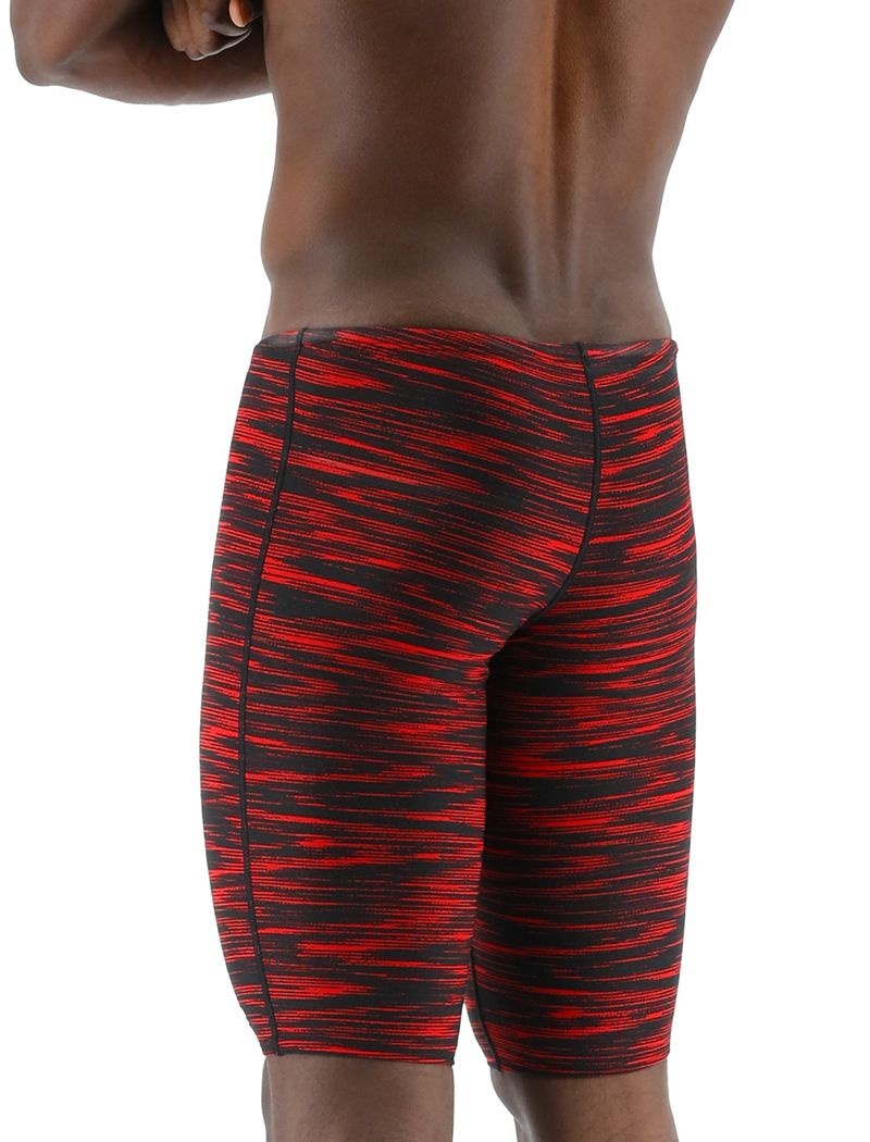 Red / Black Tyr Durafast Elite® Jammer Fizzy Men's Swimsuit | US-MUTK43026