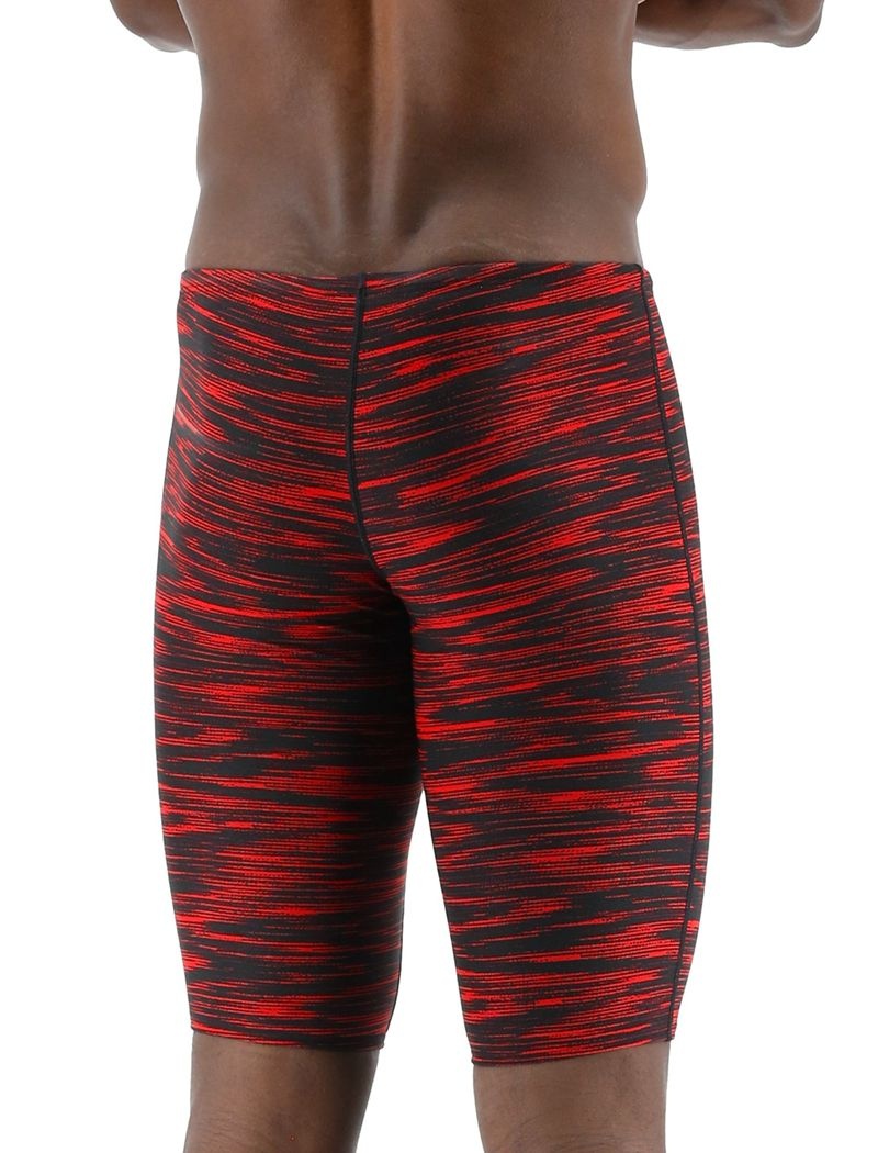 Red / Black Tyr Durafast Elite® Jammer Fizzy Men's Swimsuit | US-MUTK43026