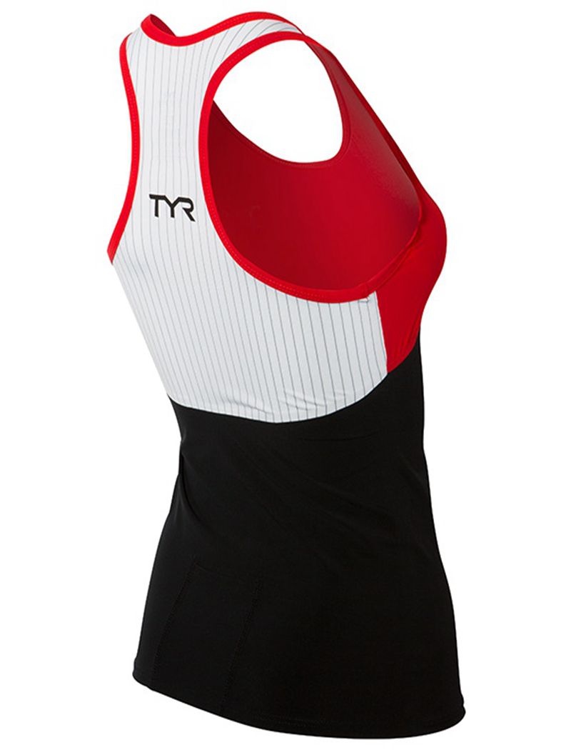 Red / Black Tyr Tri Carbon Women's Tanks | US-SMWF50713