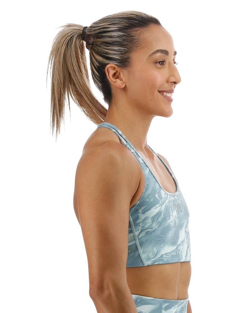 Turquoise Tyr Base Kinetic™ Racerback Women's Sports Bra | US-TAUD72413