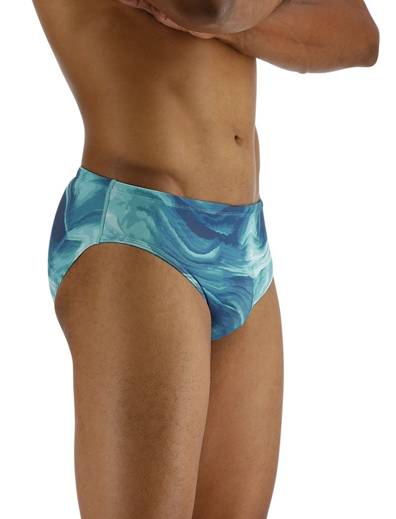 Turquoise / Blue Tyr Durafast Elite® Mezio Men's Swimsuit | US-KSYM21063