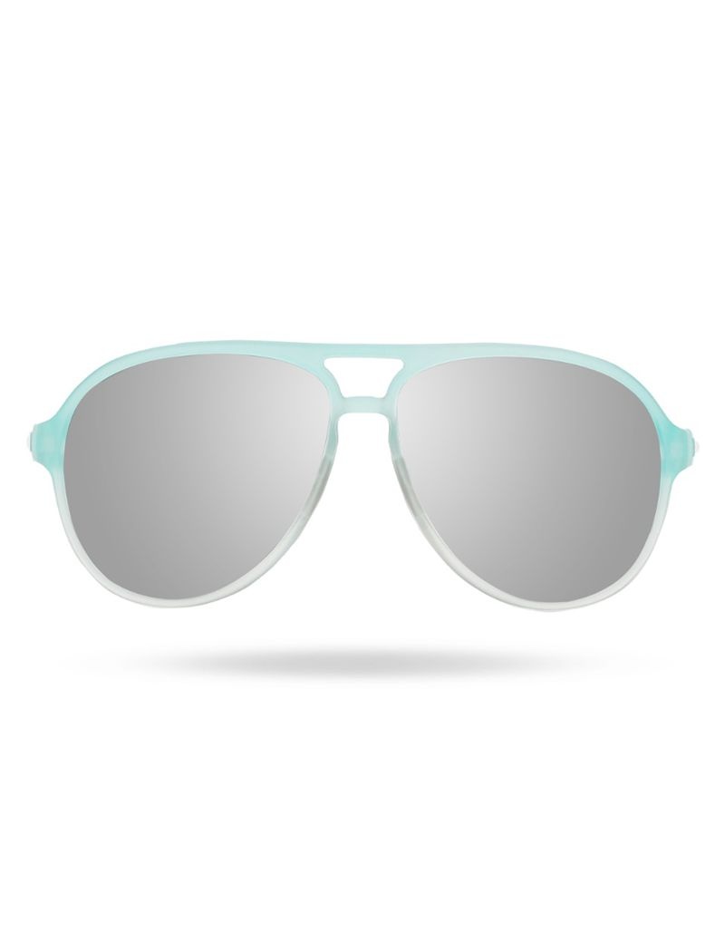 Turquoise / Silver Tyr Goldenwest Xl Aviator Hts Polarized Women's Sunglasses | US-LDQF29058