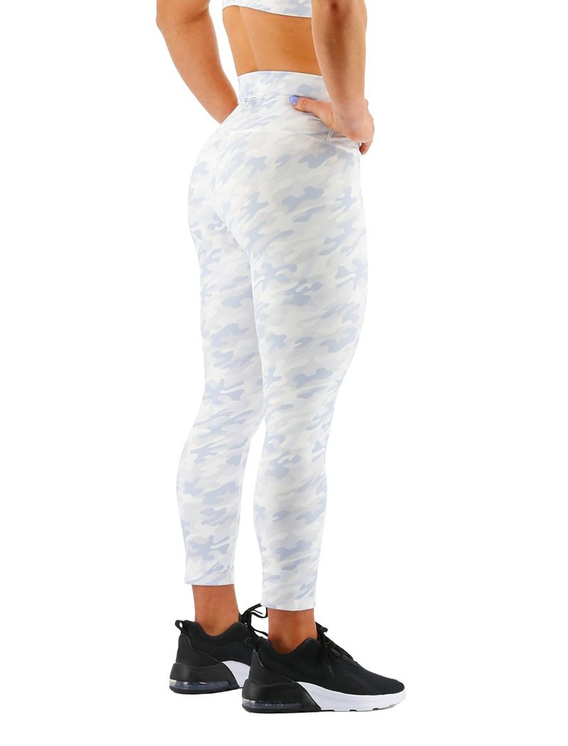 White Camo Tyr Base Kinetic™ High-rise 21 Women's Leggings | US-YKED48302