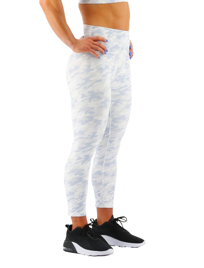 White Camo Tyr Base Kinetic™ High-rise 21 Women's Leggings | US-YKED48302