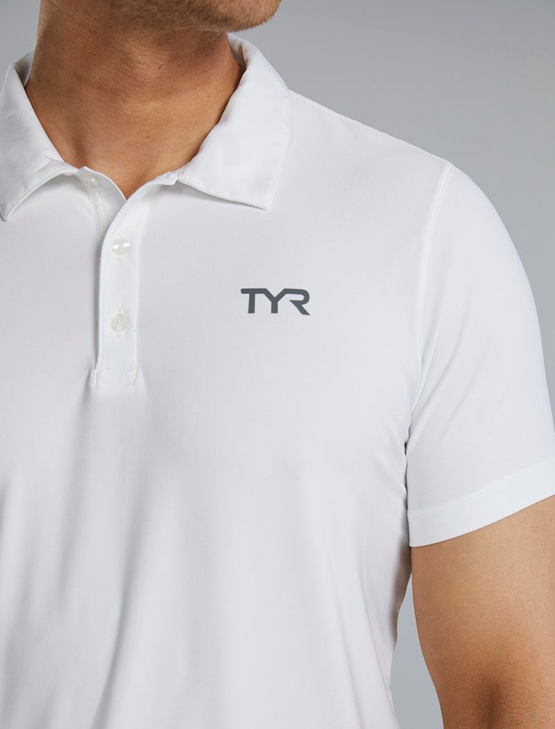 White Tyr Climadry™ Short Sleeve Men's Polo Shirt | US-VCZB20847