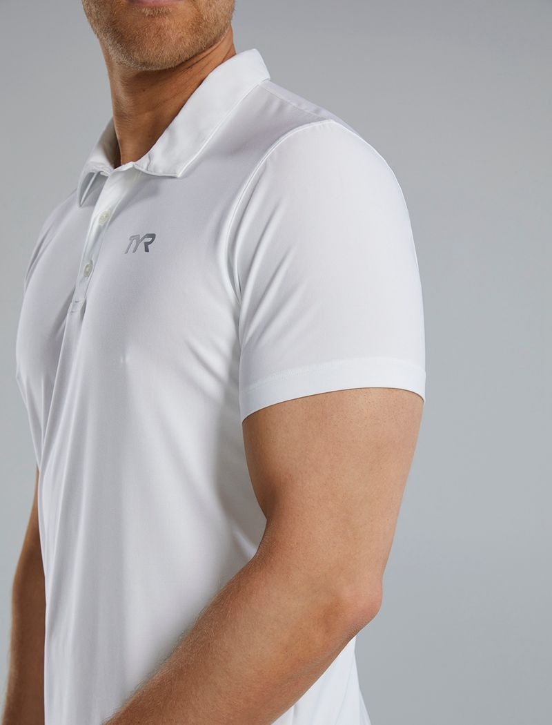 White Tyr Climadry™ Short Sleeve Men's Polo Shirt | US-VCZB20847