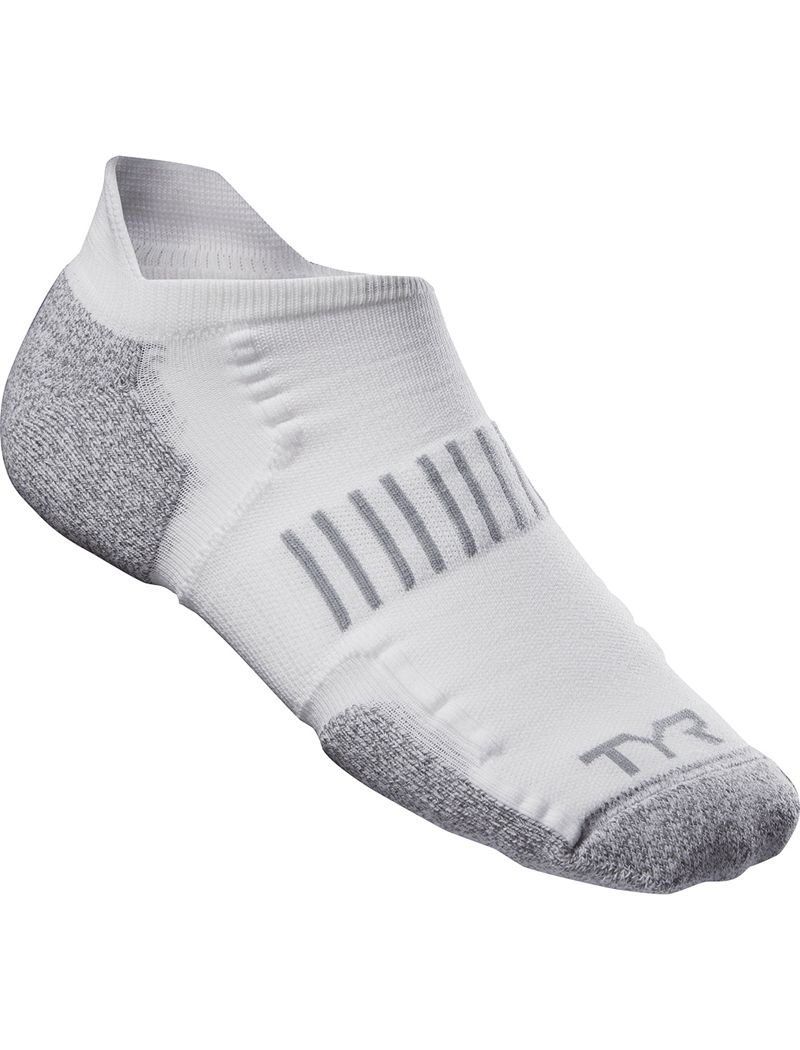 White Tyr No Show Tab Thin Training Men\'s Socks | US-AWMO46153