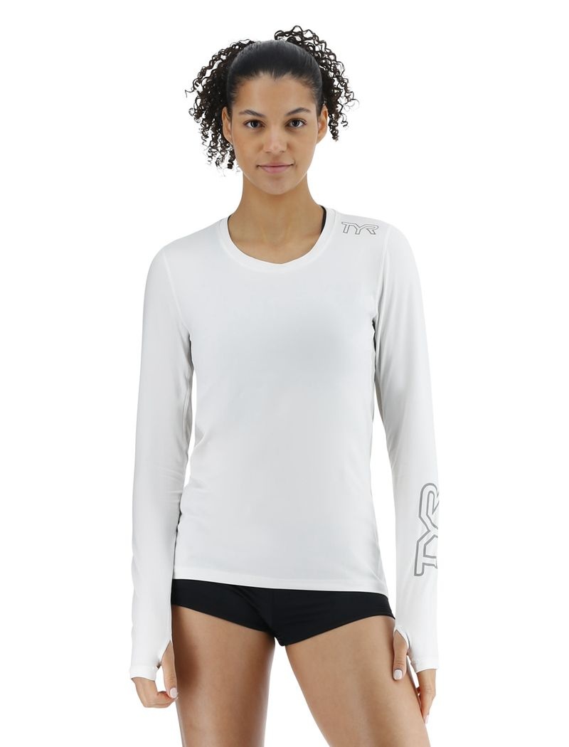 White Tyr Sundefense™ Vented Long Sleeve Crew Women\'s Shirts | US-KCOV79456