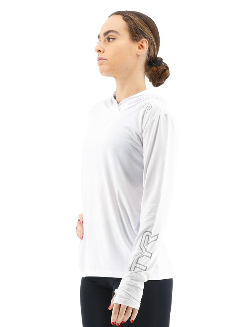 White Tyr Sundefense Women's Hoodie | US-IOUP09148