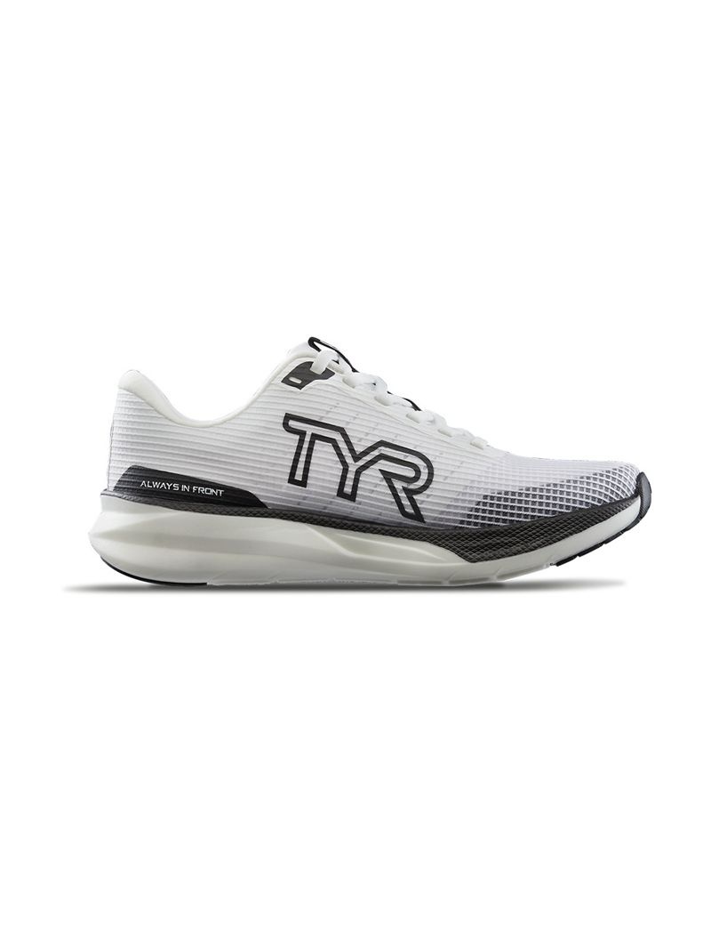 White / Black Tyr Sr-1 Tempo Runner Men's Running Shoes | US-WCFE37540