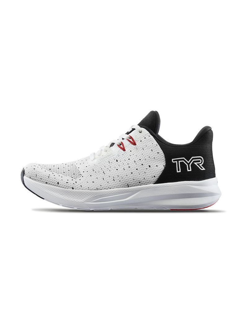 White / Black Tyr Techknit Rnr-1 Trainer Men\'s Crossfit Shoes | US-DPER40136