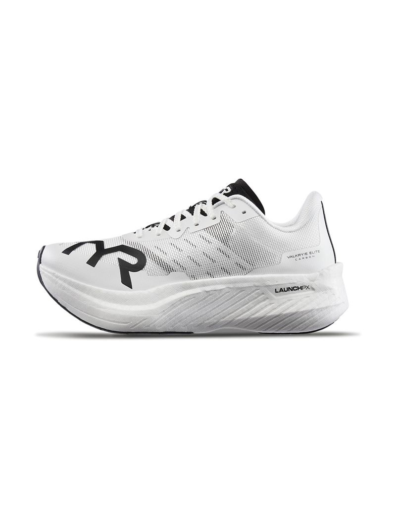 White / Black Tyr Valkyrie Elite Carbon Runner Men\'s Running Shoes | US-RDYI61750