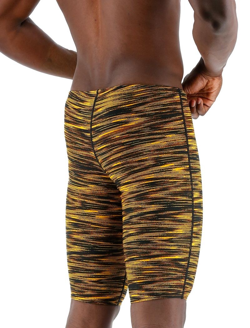 Yellow / Black Tyr Durafast Elite® Jammer Fizzy Men's Swimsuit | US-ILPS42583