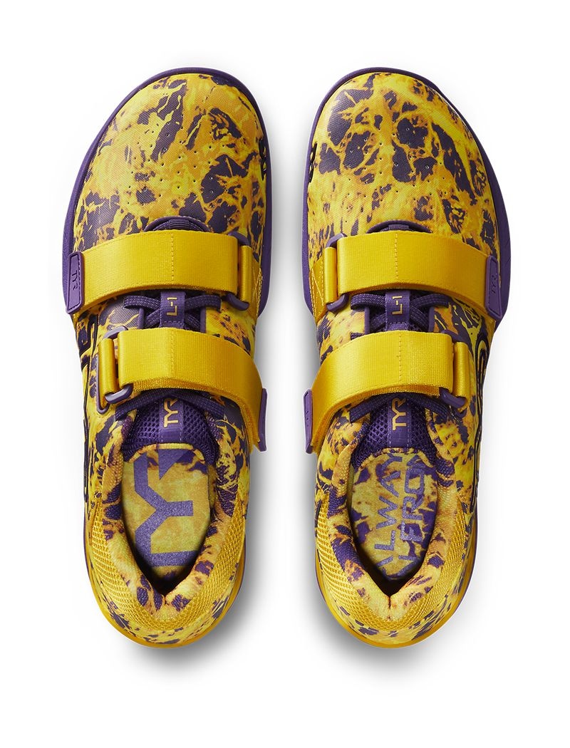 Yellow / Purple Tyr L-1 Lifter Women's Sneakers | US-QGDN08395