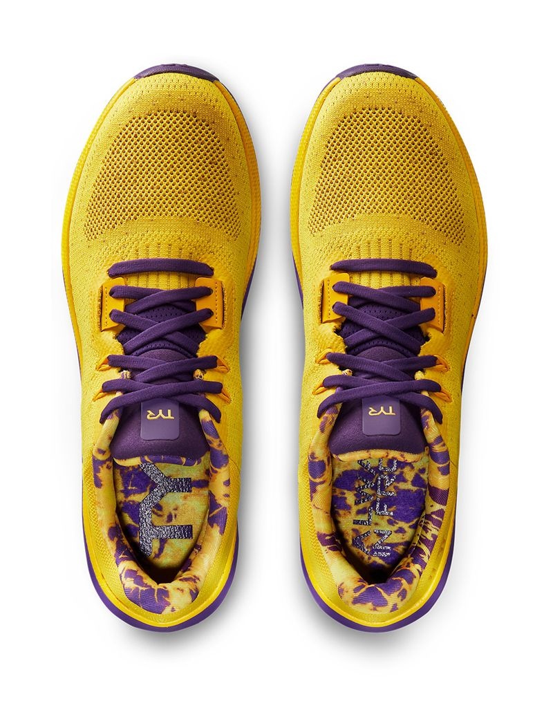 Yellow / Purple Tyr Techknit Rnr-1 Trainer Men's Crossfit Shoes | US-TPXG49371